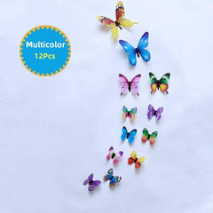 12pcs 3D Butterfly Wall Sticker PVC Home Decoration Wall Decal