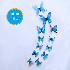 12pcs 3D Butterfly Wall Sticker PVC Home Decoration Wall Decal