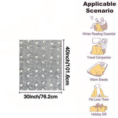 Glow in the Dark Space Rocket Blanket Soft Flannel Throw for Kids