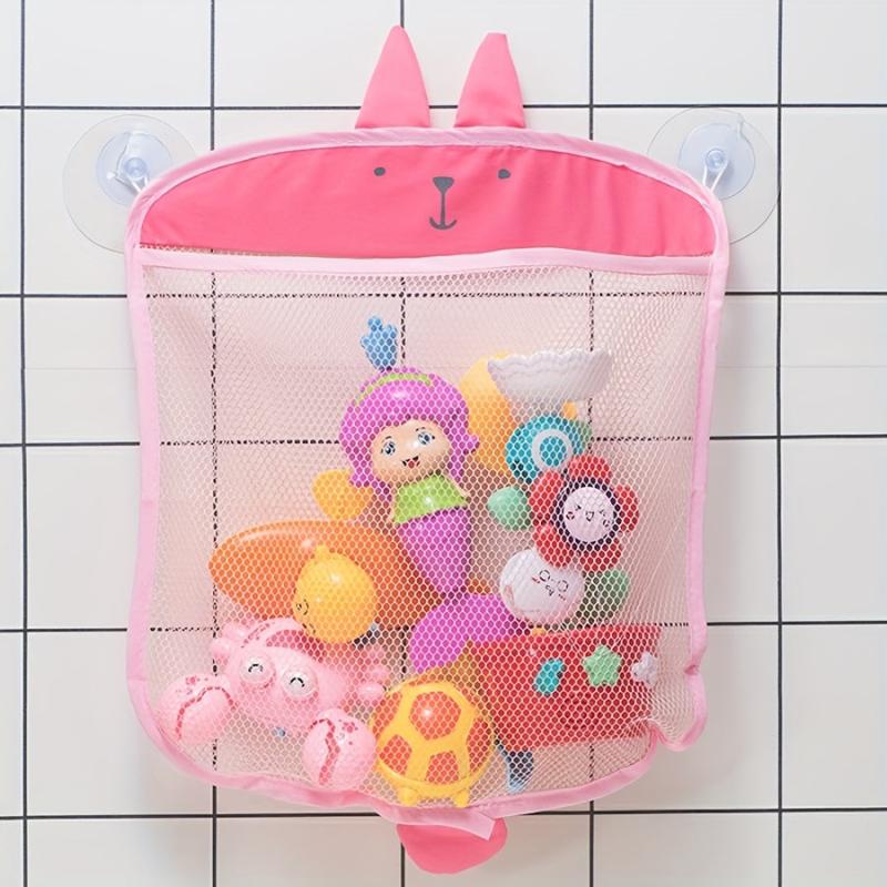 Baby Bath Storage Basket with Suction Cups - Organize Toys & Items