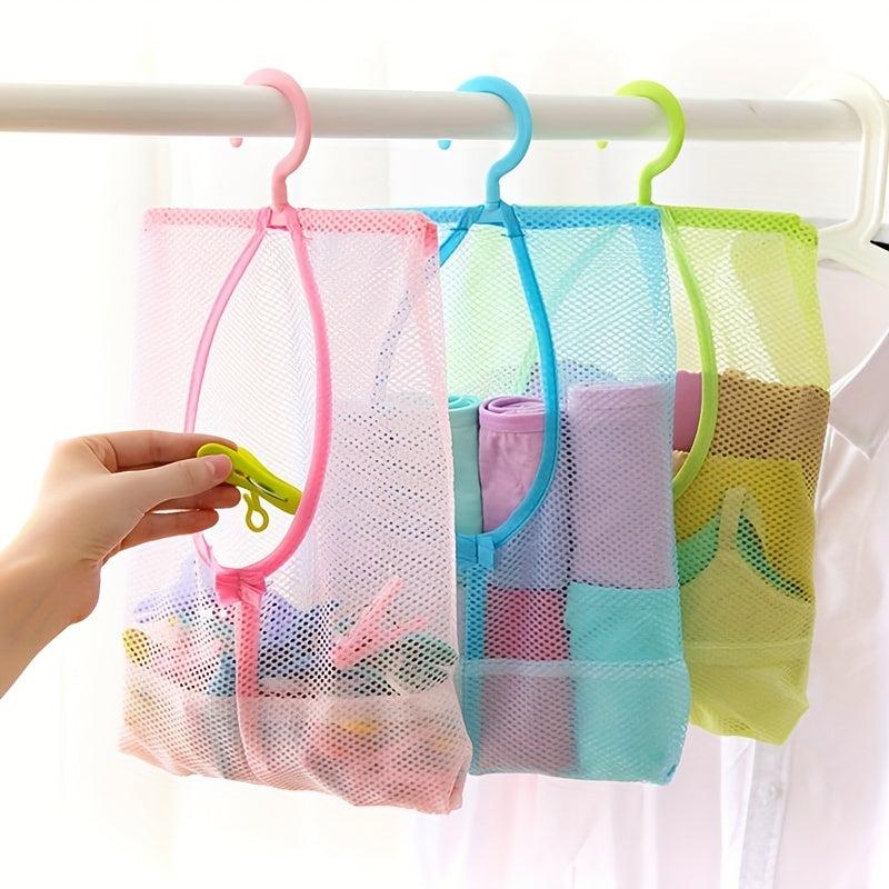 Baby Bath Toys Mesh Bag Duck Mesh Toy Storage Bathroom Organizer Suction Cups