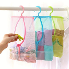 Baby Bath Toys Mesh Bag Duck Mesh Toy Storage Bathroom Organizer Suction Cups