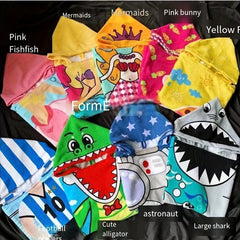Kids Cartoon Hooded Bath Towel for Girls Boys