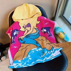 Kids Cartoon Hooded Bath Towel for Girls Boys