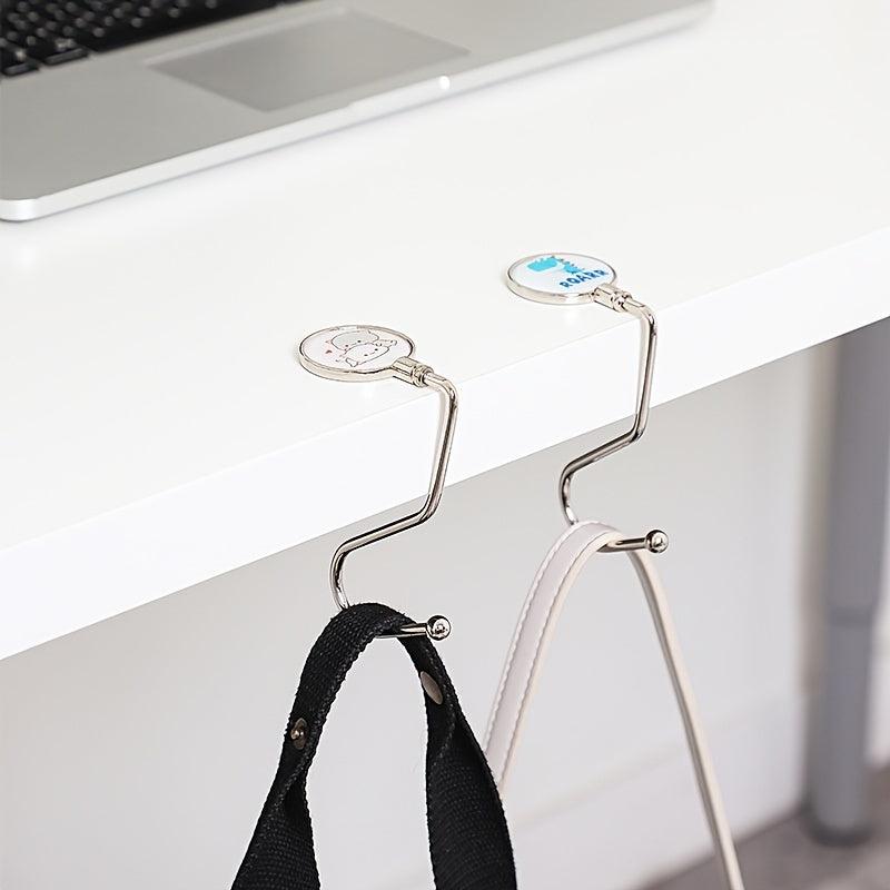 Cartoon Stainless Steel Desktop Hook Non-slip Adhesive Hanger