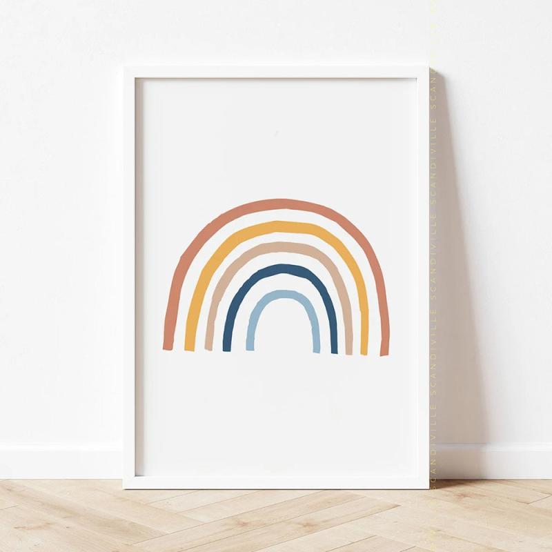 3pcs Cartoon Rainbow Playroom Decor for Kids 21x30cm 8 27x11 81inch