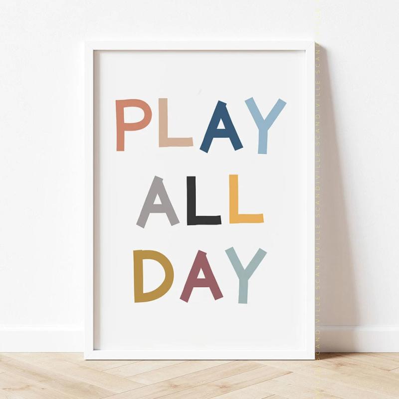 3pcs Cartoon Rainbow Playroom Decor for Kids 21x30cm 8 27x11 81inch