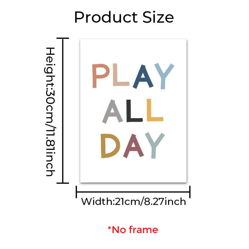 3pcs Cartoon Rainbow Playroom Decor for Kids 21x30cm 8 27x11 81inch