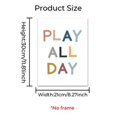 3pcs Cartoon Rainbow Playroom Decor for Kids 21x30cm 8 27x11 81inch