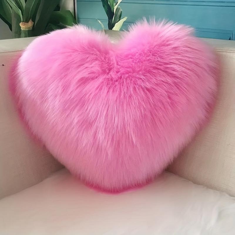Heart Shaped Plush Throw Pillow Soft & Comfortable for Living Room Sofa