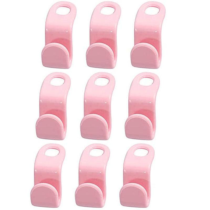 9PCS Wardrobe Hanger Plastic Connector Hooks Heavy Duty Clothes Closet Organizer