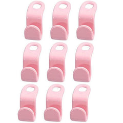 9PCS Wardrobe Hanger Plastic Connector Hooks Heavy Duty Clothes Closet Organizer