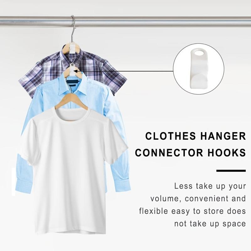 9PCS Wardrobe Hanger Plastic Connector Hooks Heavy Duty Clothes Closet Organizer