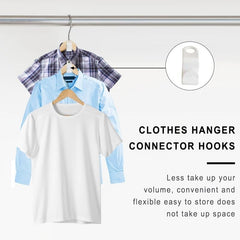 9PCS Wardrobe Hanger Plastic Connector Hooks Heavy Duty Clothes Closet Organizer