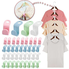 9PCS Wardrobe Hanger Plastic Connector Hooks Heavy Duty Clothes Closet Organizer