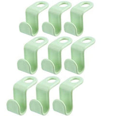 9PCS Wardrobe Hanger Plastic Connector Hooks Heavy Duty Clothes Closet Organizer