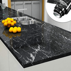 Faux Marble Peel and Stick Wallpaper for Kitchen