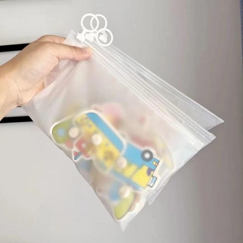 10pcs Large Sealing Bag Organizer Storage Bag With Handles And Zippers