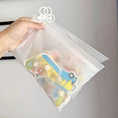 10pcs Large Sealing Bag Organizer Storage Bag With Handles And Zippers