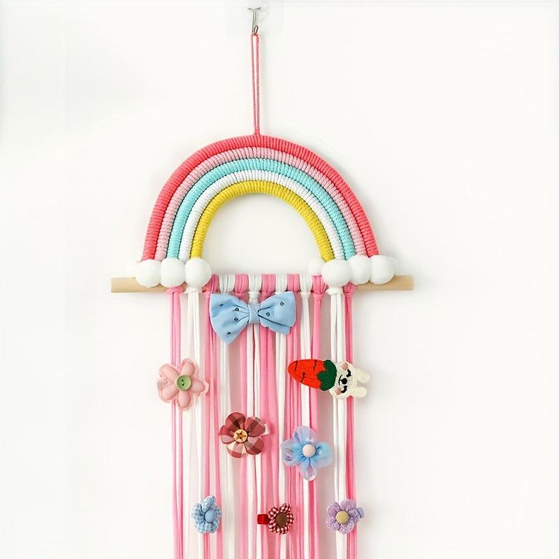 Wall Mounted Rainbow Hair Accessories Holder Organizer