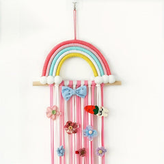 Wall Mounted Rainbow Hair Accessories Holder Organizer