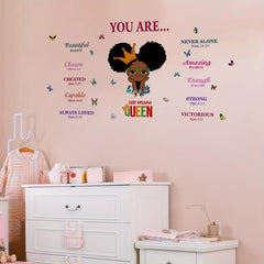Inspiring Butterfly Wall Sticker for African American Girls