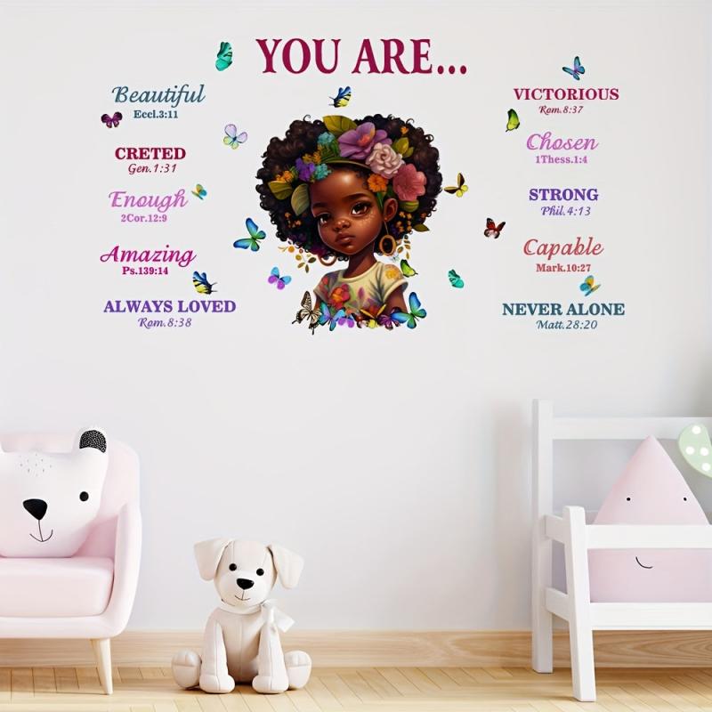 Inspiring Butterfly Wall Sticker for African American Girls