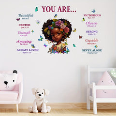 Inspiring Butterfly Wall Sticker for African American Girls