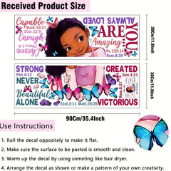Inspiring Butterfly Wall Sticker for African American Girls