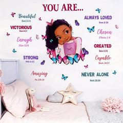 Inspiring Butterfly Wall Sticker for African American Girls