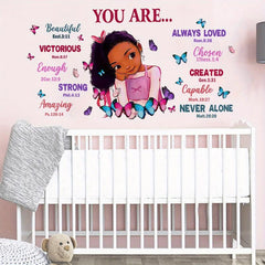 Inspiring Butterfly Wall Sticker for African American Girls