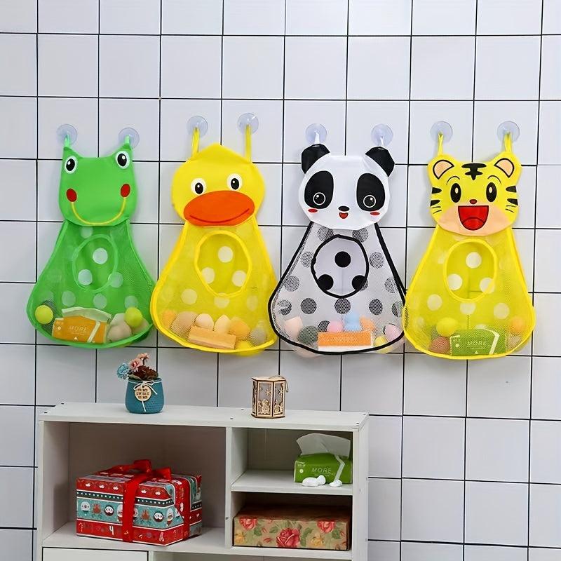 Baby Bath Toy Organizer Bag Cartoon Pattern Bathroom Toy Holder