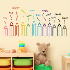 2pcs Colored Pencil Wall Stickers Set