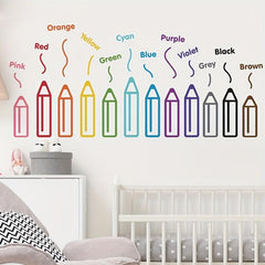 2pcs Colored Pencil Wall Stickers Set