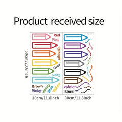 2pcs Colored Pencil Wall Stickers Set