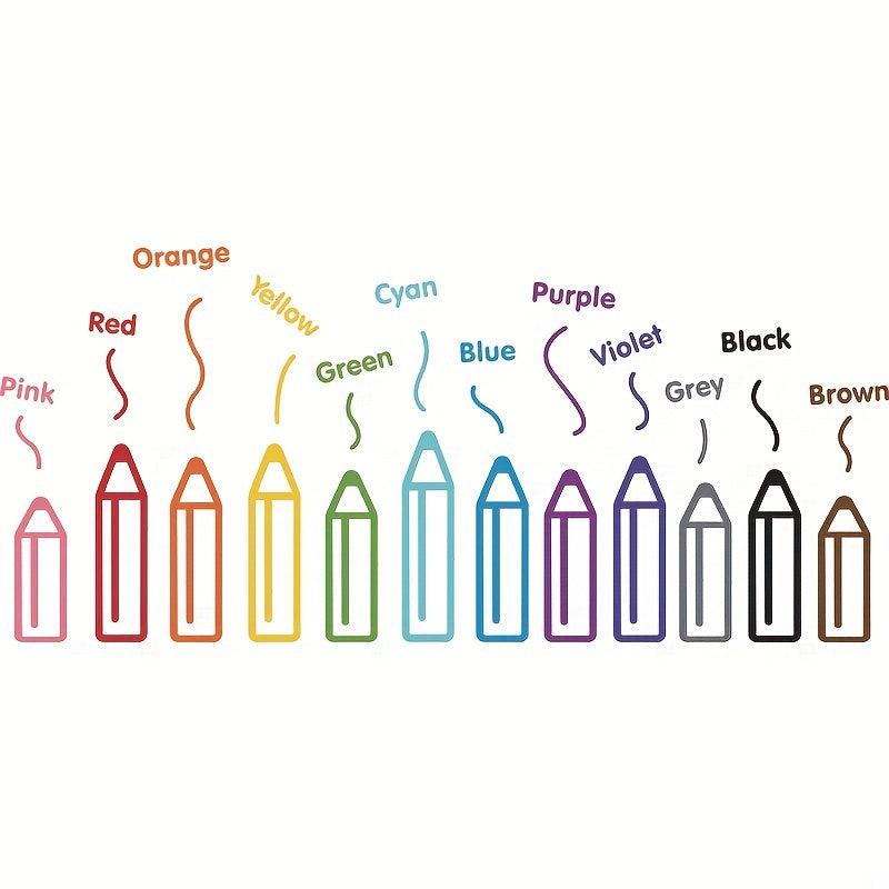 2pcs Colored Pencil Wall Stickers Set