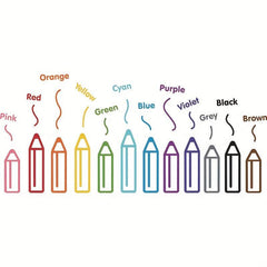 2pcs Colored Pencil Wall Stickers Set