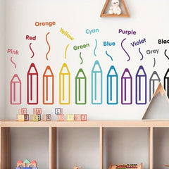 2pcs Colored Pencil Wall Stickers Set