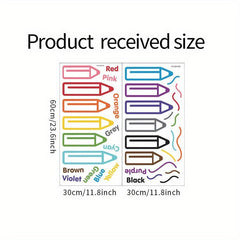 2pcs Colored Pencil Wall Stickers Set