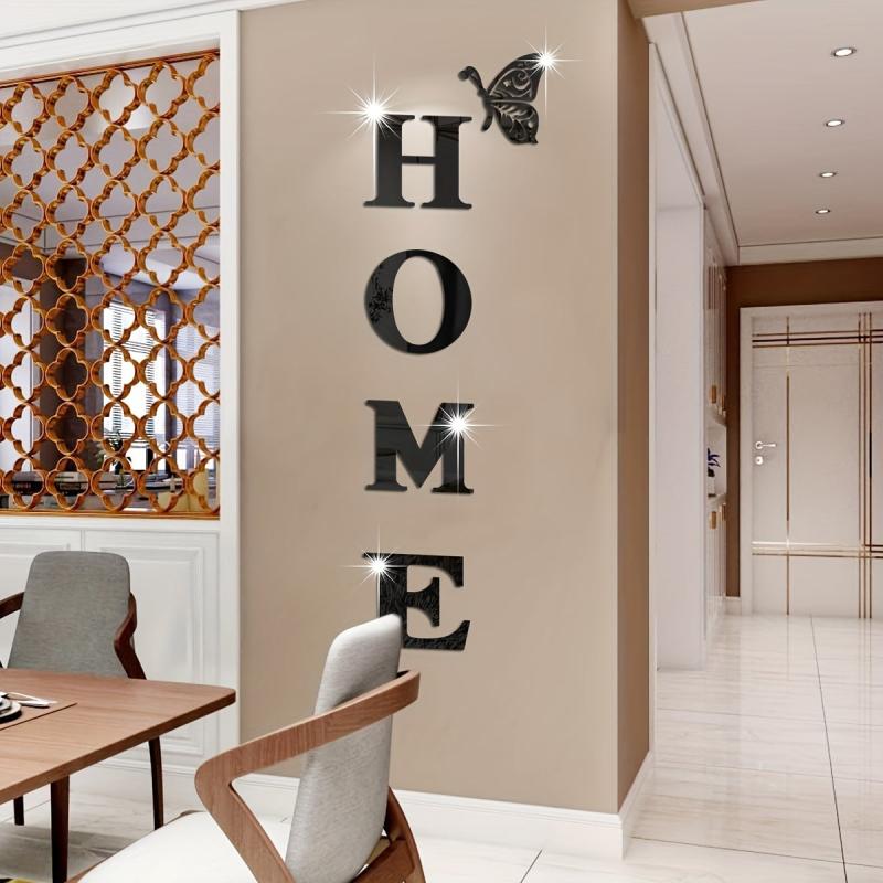 Acrylic Mirror Wall Stickers for Living Room Bedroom Home Decor