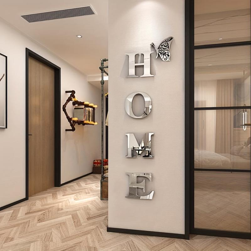 Acrylic Mirror Wall Stickers for Living Room Bedroom Home Decor