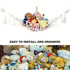 Toy Storage Net Hammock Plush Doll Organizer Bag