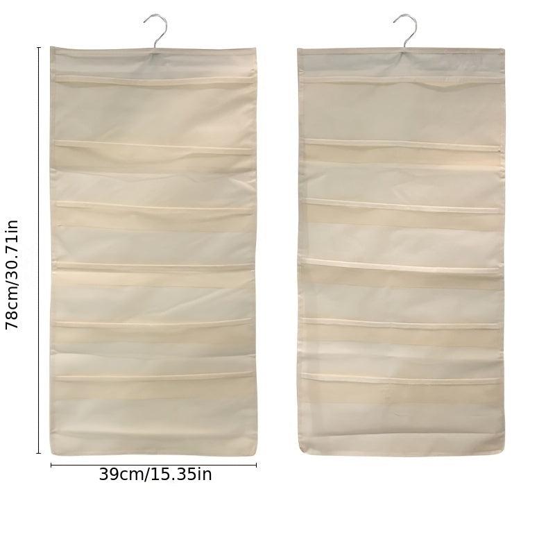 Double-sided Hanging Bag Clothing Storage Clear Socks Bra Underwear Organizer