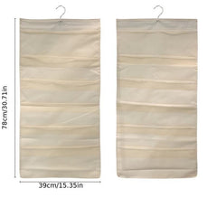 Double-sided Hanging Bag Clothing Storage Clear Socks Bra Underwear Organizer