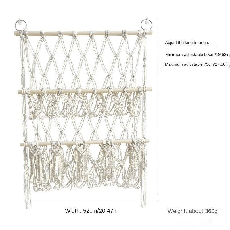 Bohemia Wall Hanging Rack Toy Storage Shelf Plush Doll Storage Shelves
