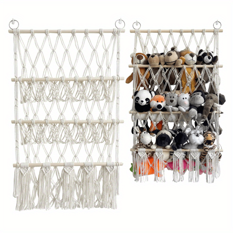 Bohemia Wall Hanging Rack Toy Storage Shelf Plush Doll Storage Shelves
