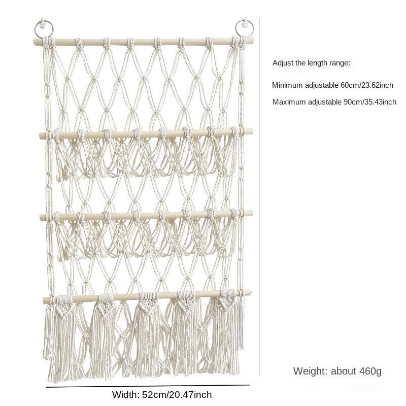 Bohemia Wall Hanging Rack Toy Storage Shelf Plush Doll Storage Shelves