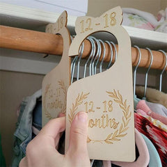 7pcs Wood Baby Closet Dividers for 0-24 Months Baby Clothes Organizer