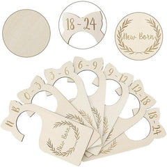 7pcs Wood Baby Closet Dividers for 0-24 Months Baby Clothes Organizer