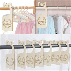 7pcs Wood Baby Closet Dividers for 0-24 Months Baby Clothes Organizer